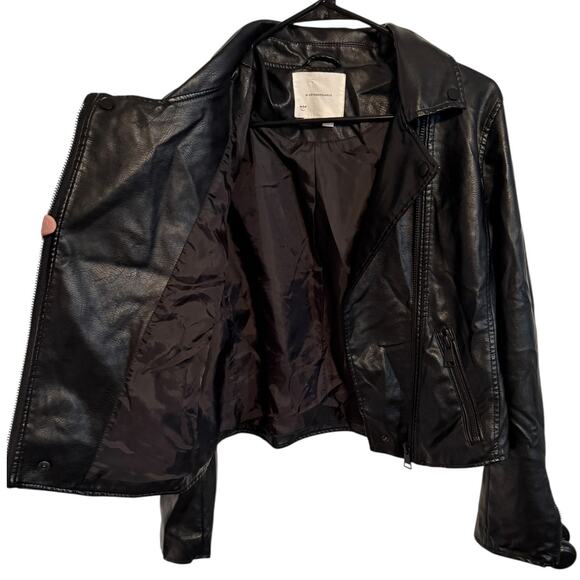ANTHROPOLOGIE The Saige Faux Leather Motorcycle Jacket MEDIUM - Picture 11 of 13